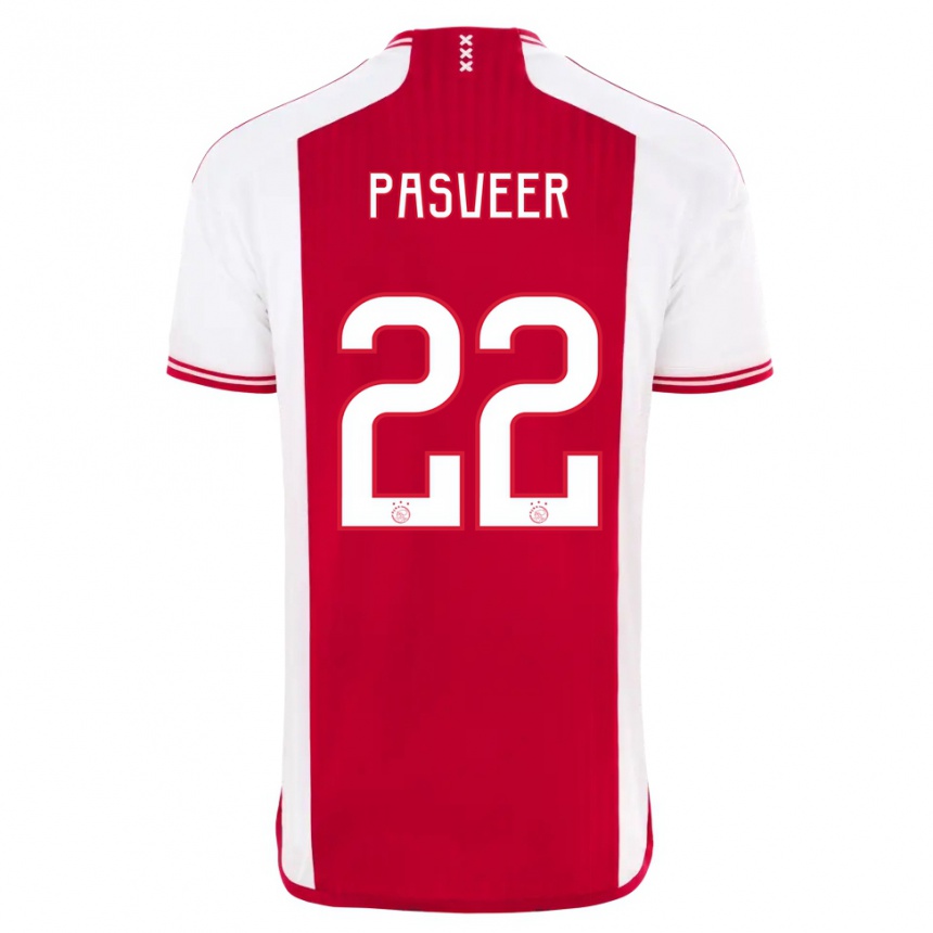 Hombre Fútbol Camiseta Remko Pasveer #22 Rojo Blanco 1ª Equipación 2023/24