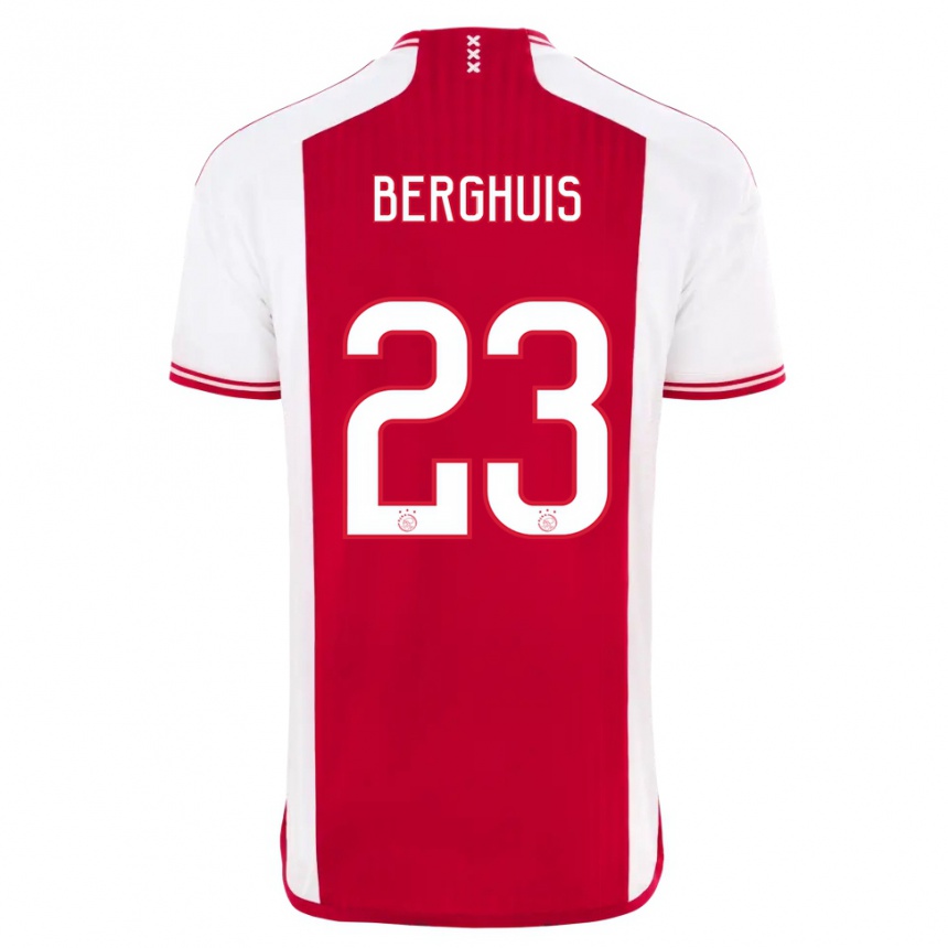 Hombre Fútbol Camiseta Steven Berghuis #23 Rojo Blanco 1ª Equipación 2023/24