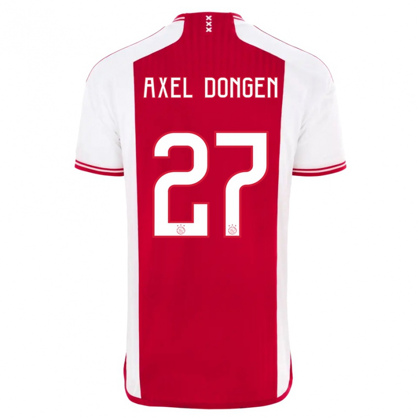 Hombre Fútbol Camiseta Amourricho Van Axel Dongen #27 Rojo Blanco 1ª Equipación 2023/24