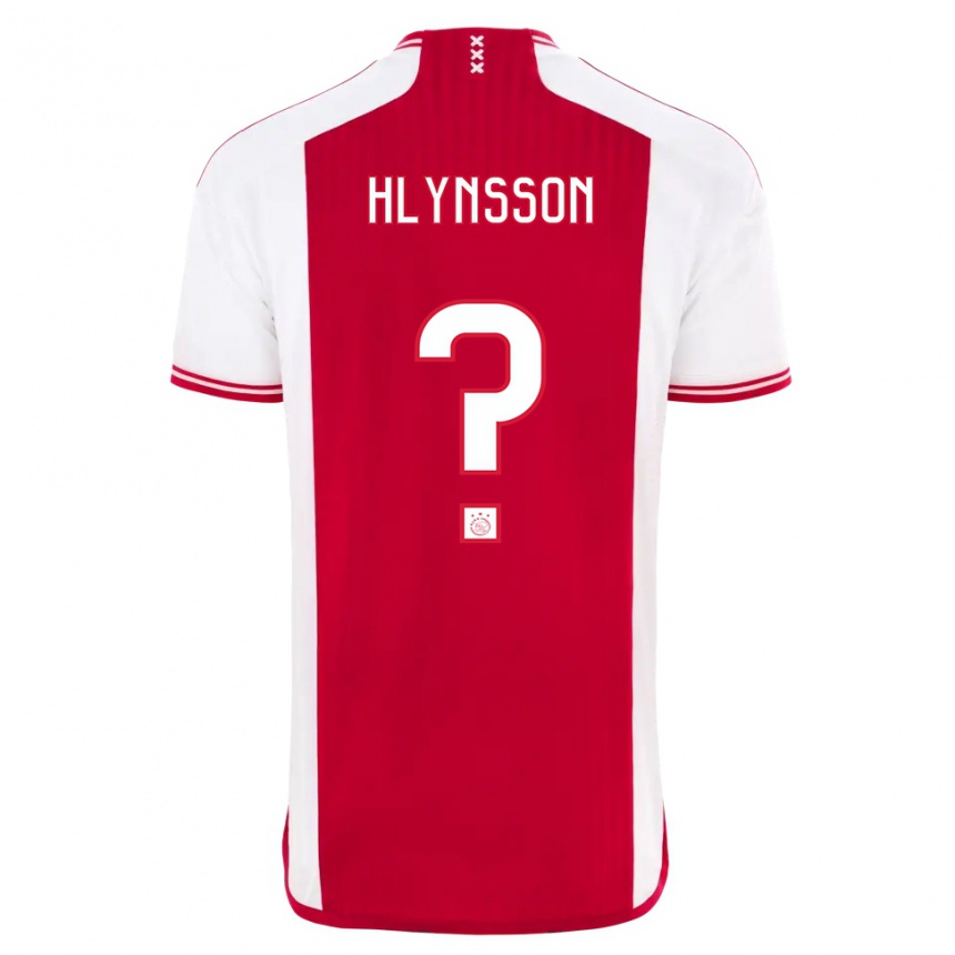 Hombre Fútbol Camiseta Kristian Hlynsson #0 Rojo Blanco 1ª Equipación 2023/24