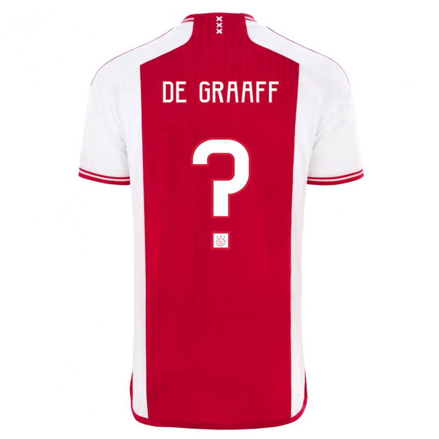 Hombre Fútbol Camiseta Tom De Graaff #0 Rojo Blanco 1ª Equipación 2023/24