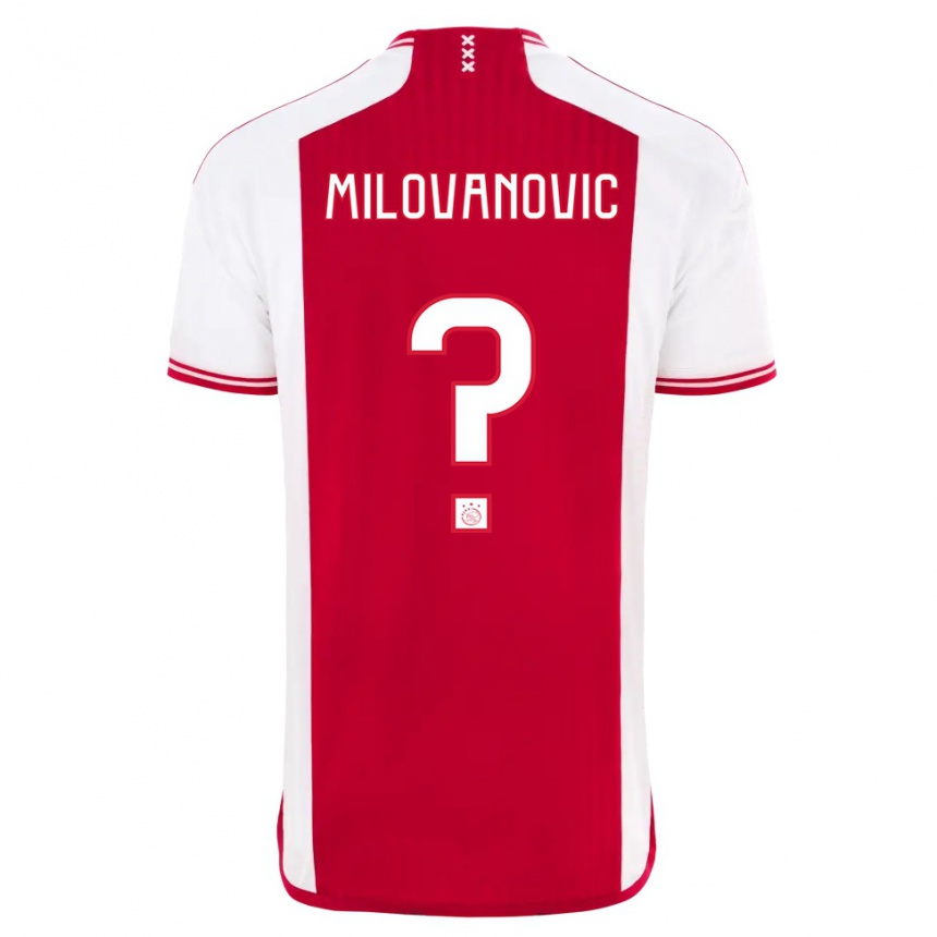 Hombre Fútbol Camiseta Mateja Milovanovic #0 Rojo Blanco 1ª Equipación 2023/24