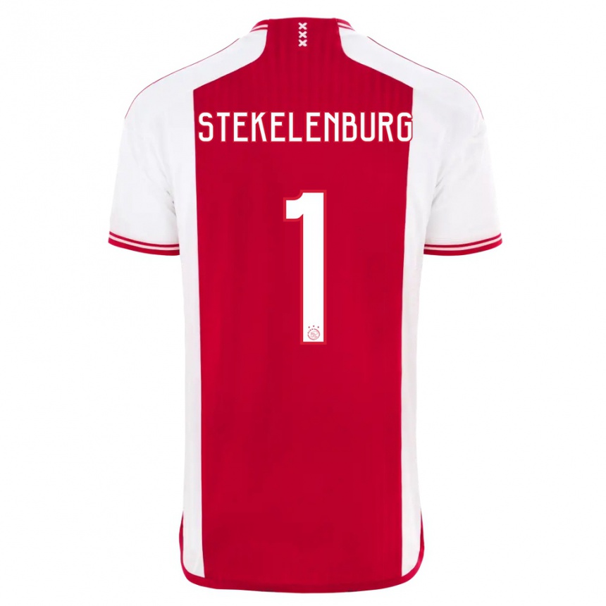 Hombre Fútbol Camiseta Maarten Stekelenburg #1 Rojo Blanco 1ª Equipación 2023/24