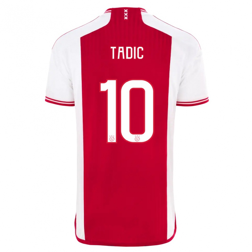 Hombre Fútbol Camiseta Dusan Tadic #10 Rojo Blanco 1ª Equipación 2023/24