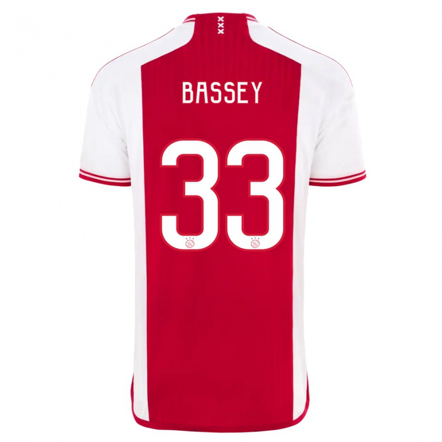 Hombre Fútbol Camiseta Calvin Bassey #33 Rojo Blanco 1ª Equipación 2023/24