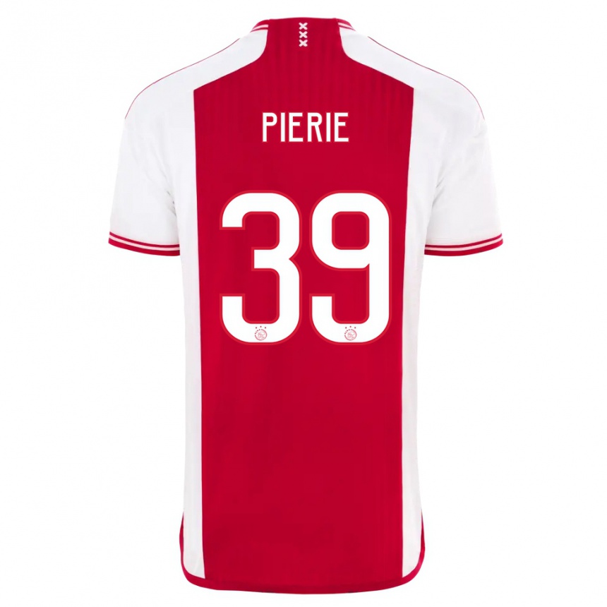 Hombre Fútbol Camiseta Kik Pierie #39 Rojo Blanco 1ª Equipación 2023/24