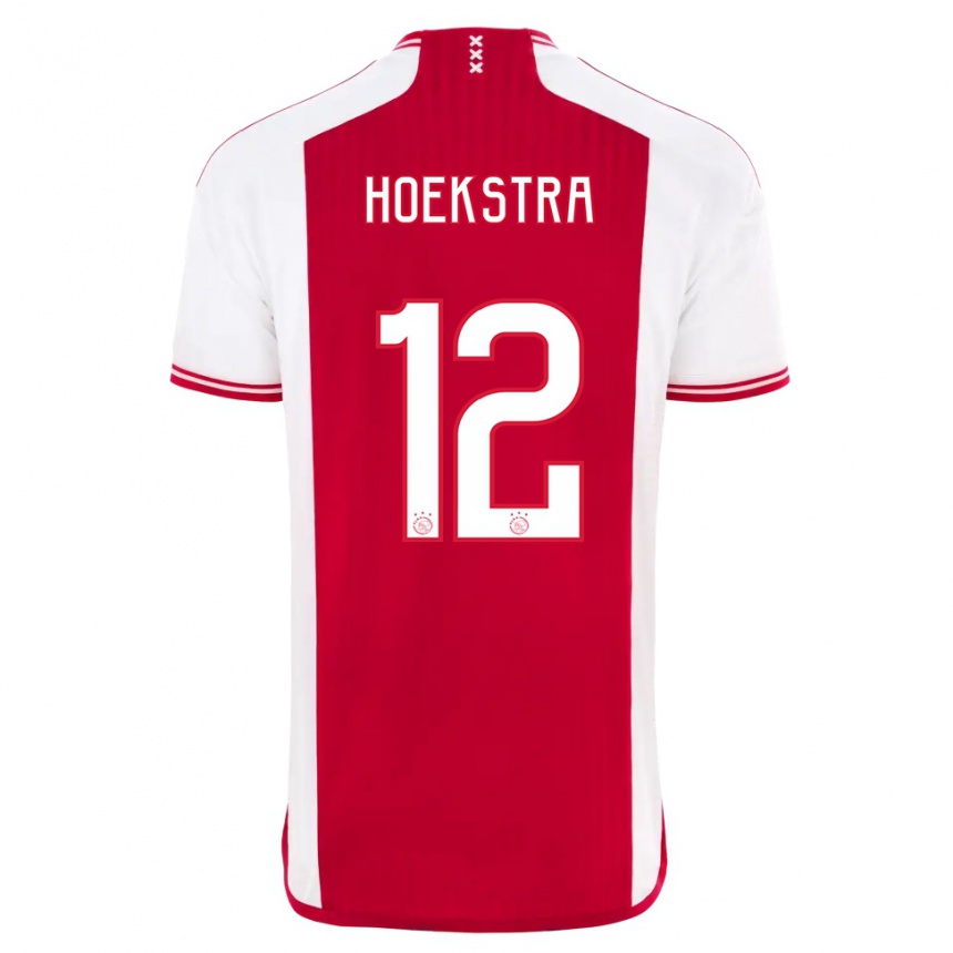 Hombre Fútbol Camiseta Isabelle Hoekstra #12 Rojo Blanco 1ª Equipación 2023/24