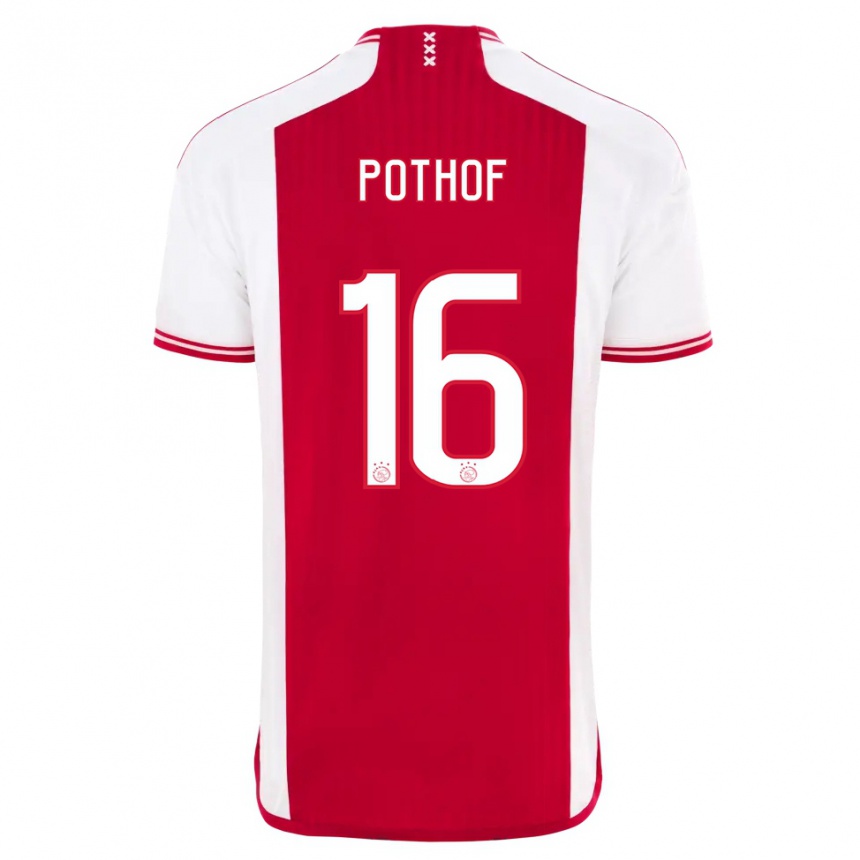 Hombre Fútbol Camiseta Isa Pothof #16 Rojo Blanco 1ª Equipación 2023/24