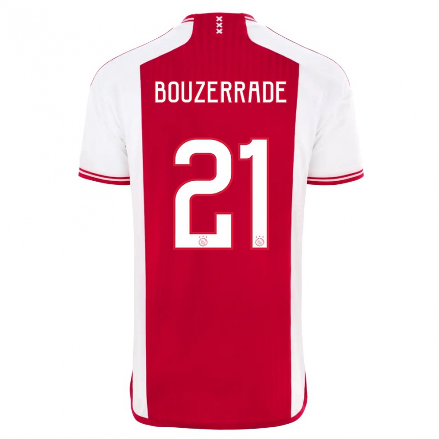 Hombre Fútbol Camiseta Zaina Bouzerrade #21 Rojo Blanco 1ª Equipación 2023/24