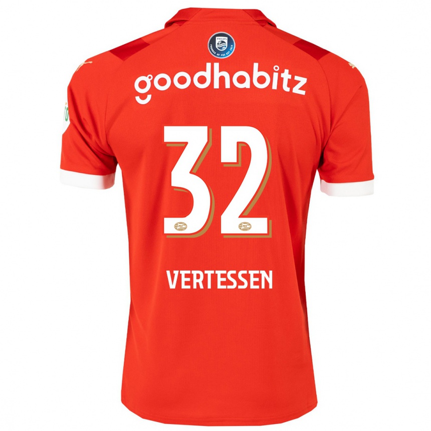 Hombre Fútbol Camiseta Yorbe Vertessen #32 Rojo 1ª Equipación 2023/24