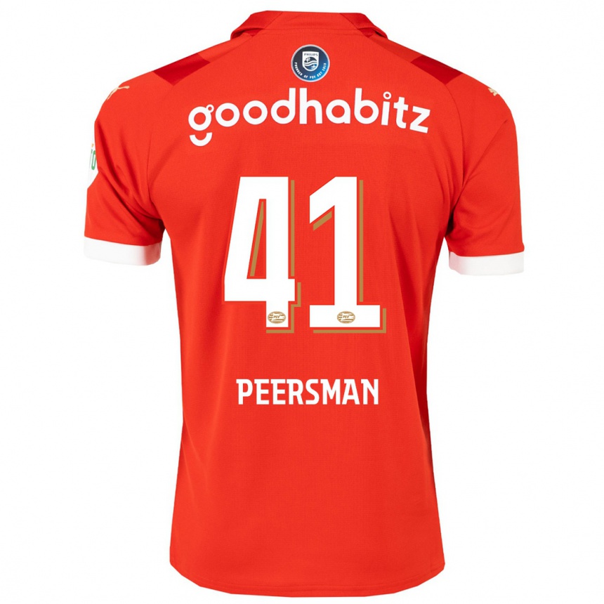 Hombre Fútbol Camiseta Kjell Peersman #41 Rojo 1ª Equipación 2023/24
