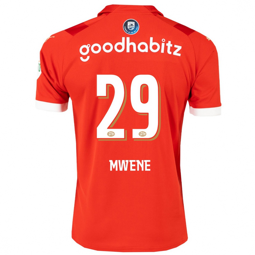 Hombre Fútbol Camiseta Phillipp Mwene #29 Rojo 1ª Equipación 2023/24