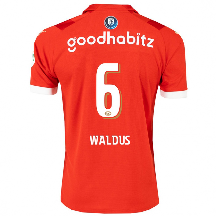 Hombre Fútbol Camiseta Maruschka Waldus #6 Rojo 1ª Equipación 2023/24