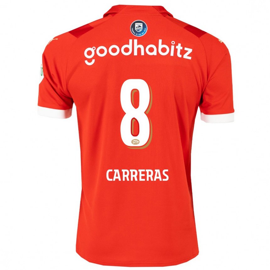 Hombre Fútbol Camiseta Georgina Carreras #8 Rojo 1ª Equipación 2023/24