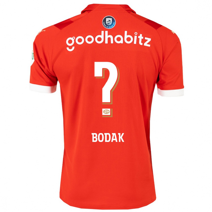 Hombre Fútbol Camiseta Tyrick Bodak #0 Rojo 1ª Equipación 2023/24