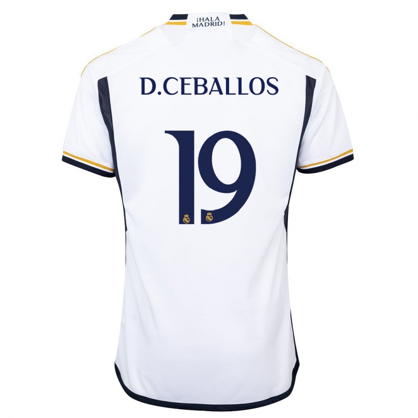 Hombre Fútbol Camiseta Dani Ceballos #19 Blanco 1ª Equipación 2023/24