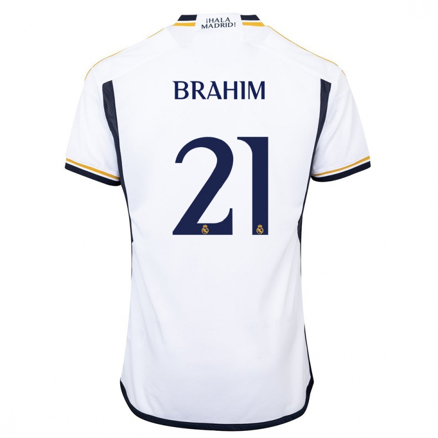 Hombre Fútbol Camiseta Brahim Diaz #21 Blanco 1ª Equipación 2023/24
