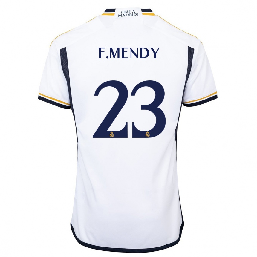 Hombre Fútbol Camiseta Ferland Mendy #23 Blanco 1ª Equipación 2023/24