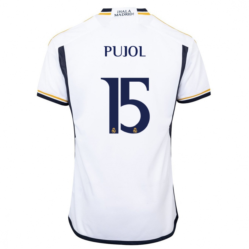 Hombre Fútbol Camiseta Edgar Pujol #15 Blanco 1ª Equipación 2023/24