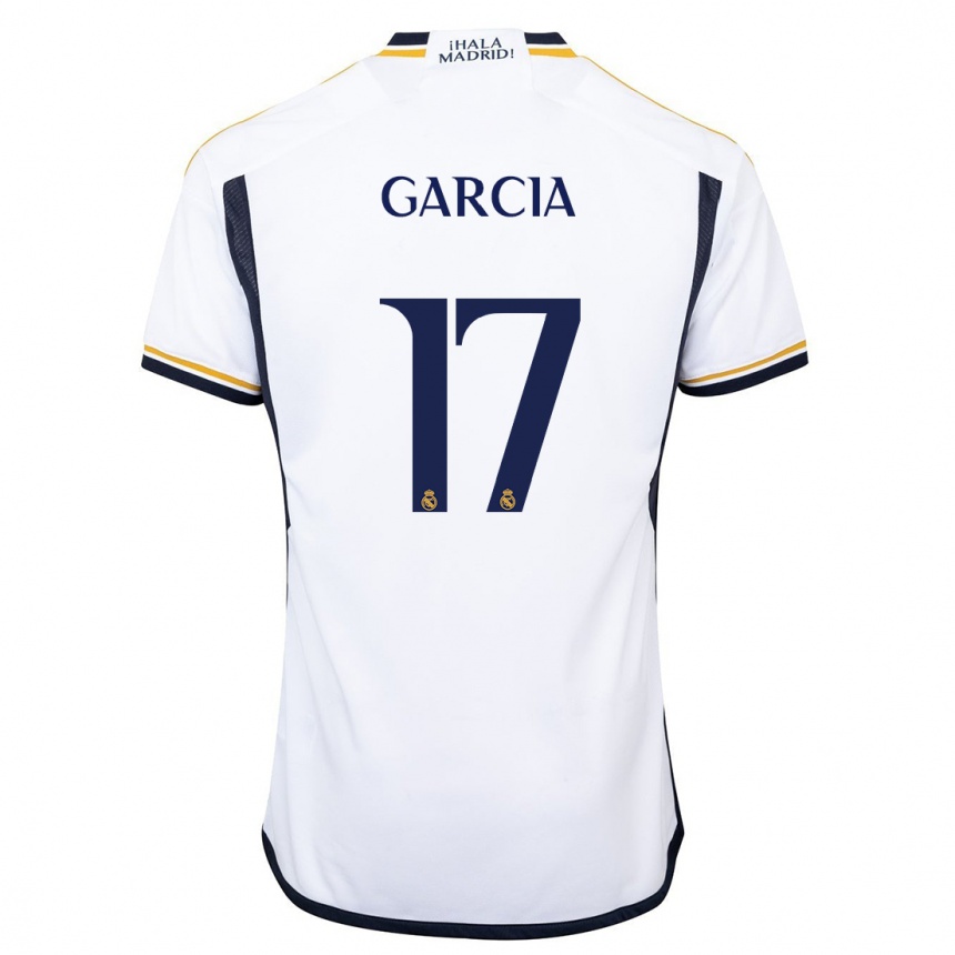 Hombre Fútbol Camiseta Gonzalo Garcia #17 Blanco 1ª Equipación 2023/24