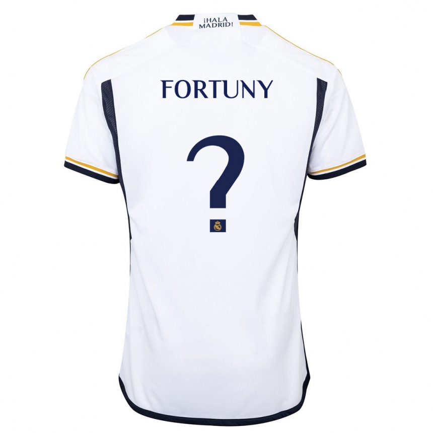 Hombre Fútbol Camiseta Pol Fortuny #0 Blanco 1ª Equipación 2023/24