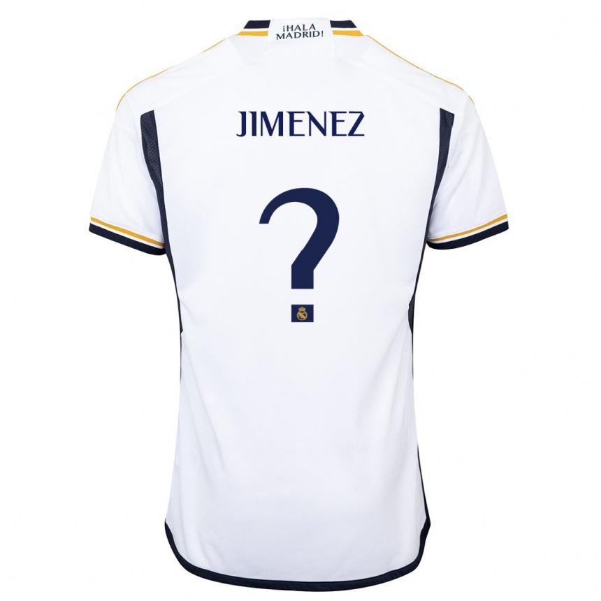 Hombre Fútbol Camiseta David Jimenez #0 Blanco 1ª Equipación 2023/24