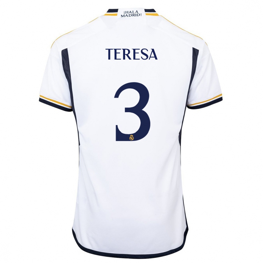 Hombre Fútbol Camiseta Teresa Abelleira #3 Blanco 1ª Equipación 2023/24