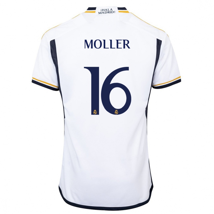 Hombre Fútbol Camiseta Caroline Moller #16 Blanco 1ª Equipación 2023/24