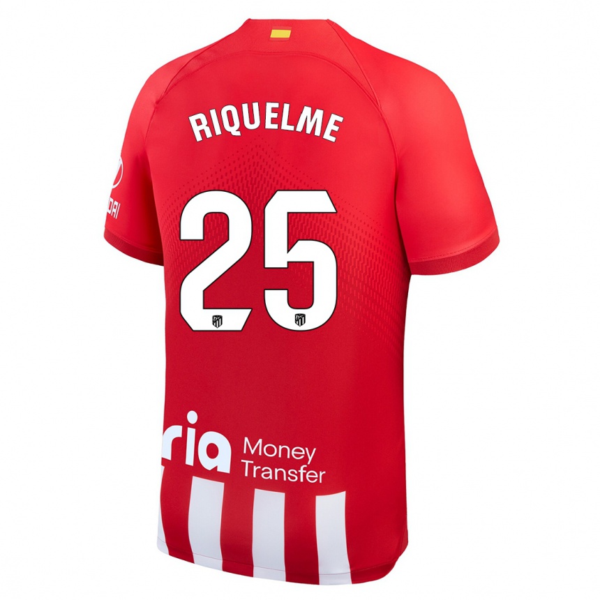 Hombre Fútbol Camiseta Rodrigo Riquelme #25 Rojo Blanco 1ª Equipación 2023/24