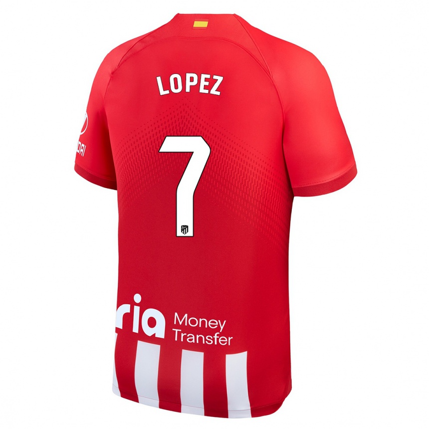 Hombre Fútbol Camiseta Maitane Lopez #7 Rojo Blanco 1ª Equipación 2023/24