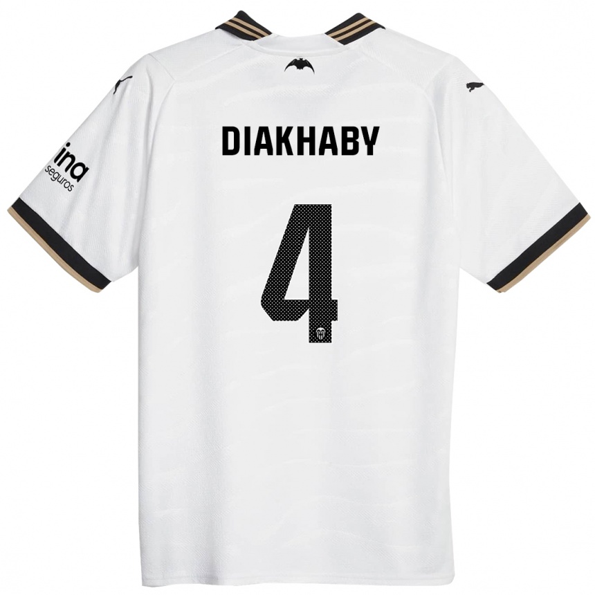 Hombre Fútbol Camiseta Mouctar Diakhaby #4 Blanco 1ª Equipación 2023/24