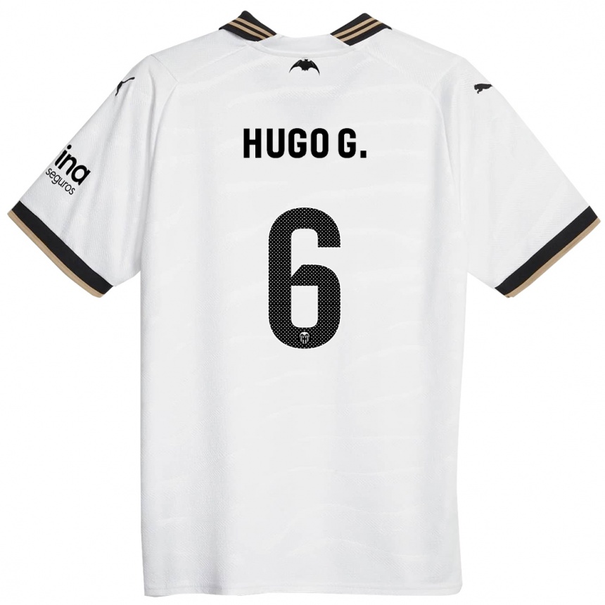 Hombre Fútbol Camiseta Hugo Guillamon #6 Blanco 1ª Equipación 2023/24