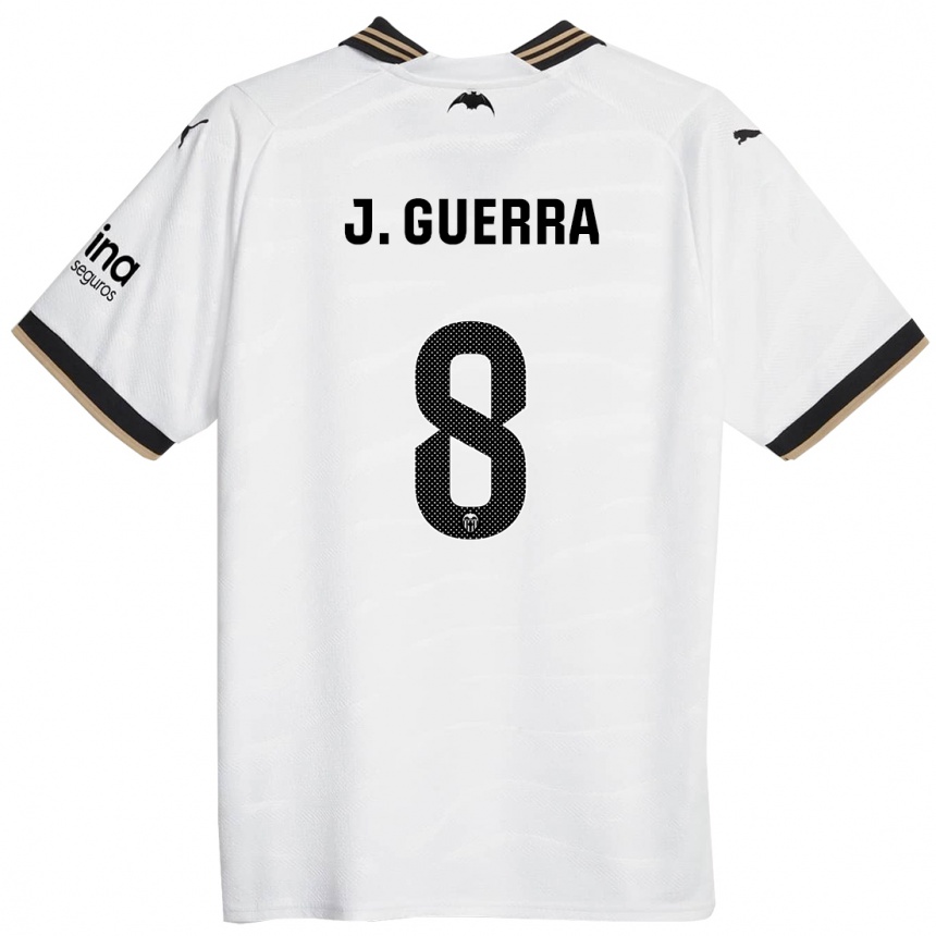 Hombre Fútbol Camiseta Javi Guerra #8 Blanco 1ª Equipación 2023/24