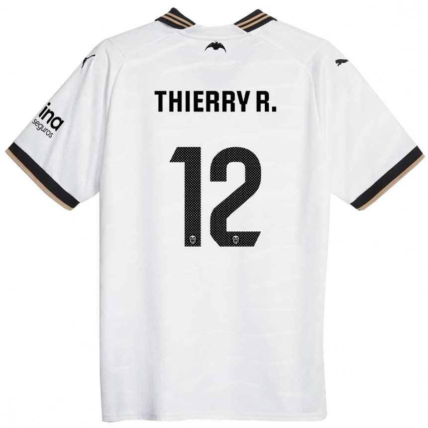 Hombre Fútbol Camiseta Thierry Correia #12 Blanco 1ª Equipación 2023/24