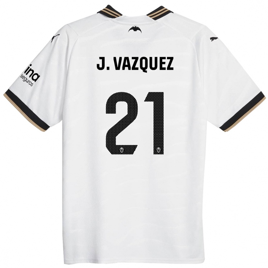 Hombre Fútbol Camiseta Jesus Vazquez #21 Blanco 1ª Equipación 2023/24