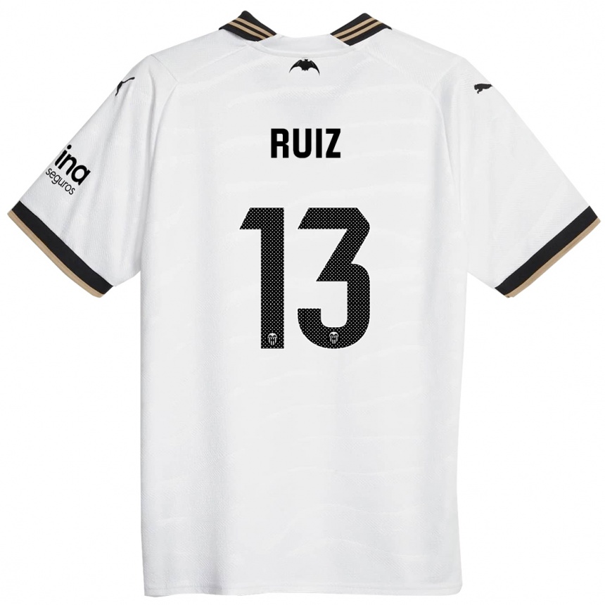 Hombre Fútbol Camiseta Nil Ruiz #13 Blanco 1ª Equipación 2023/24