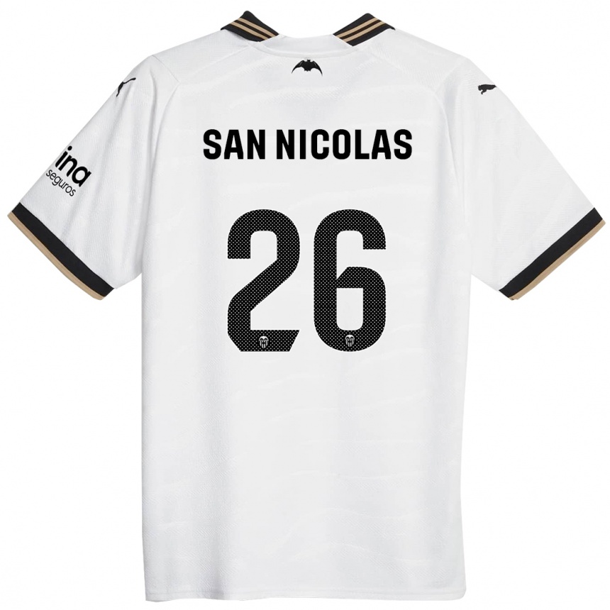 Hombre Fútbol Camiseta Olga San Nicolas #26 Blanco 1ª Equipación 2023/24