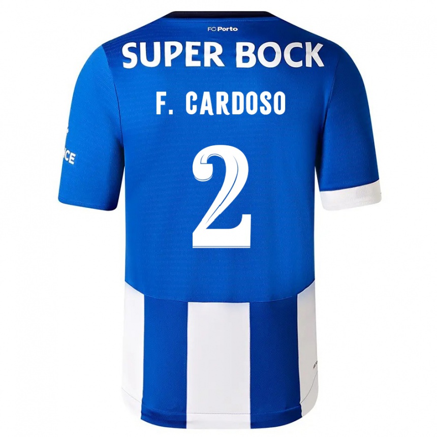 Hombre Fútbol Camiseta Fabio Cardoso #2 Azul Blanco 1ª Equipación 2023/24