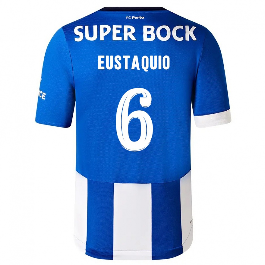 Hombre Fútbol Camiseta Stephen Eustaquio #6 Azul Blanco 1ª Equipación 2023/24