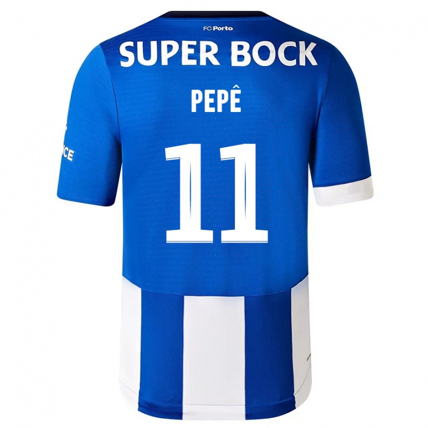 Hombre Fútbol Camiseta Pepe #11 Azul Blanco 1ª Equipación 2023/24