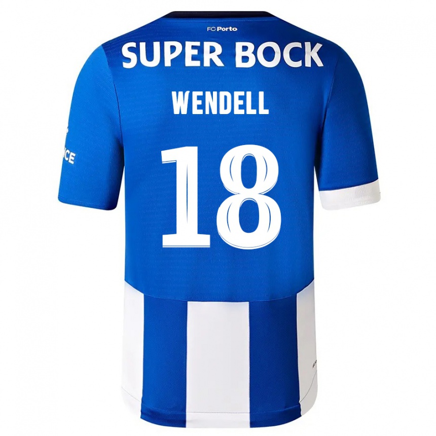 Hombre Fútbol Camiseta Wendell #18 Azul Blanco 1ª Equipación 2023/24