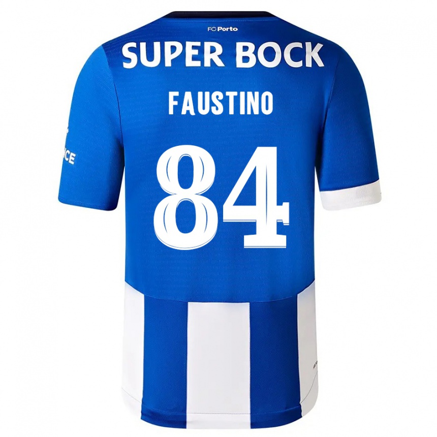 Hombre Fútbol Camiseta Levi Faustino #84 Azul Blanco 1ª Equipación 2023/24