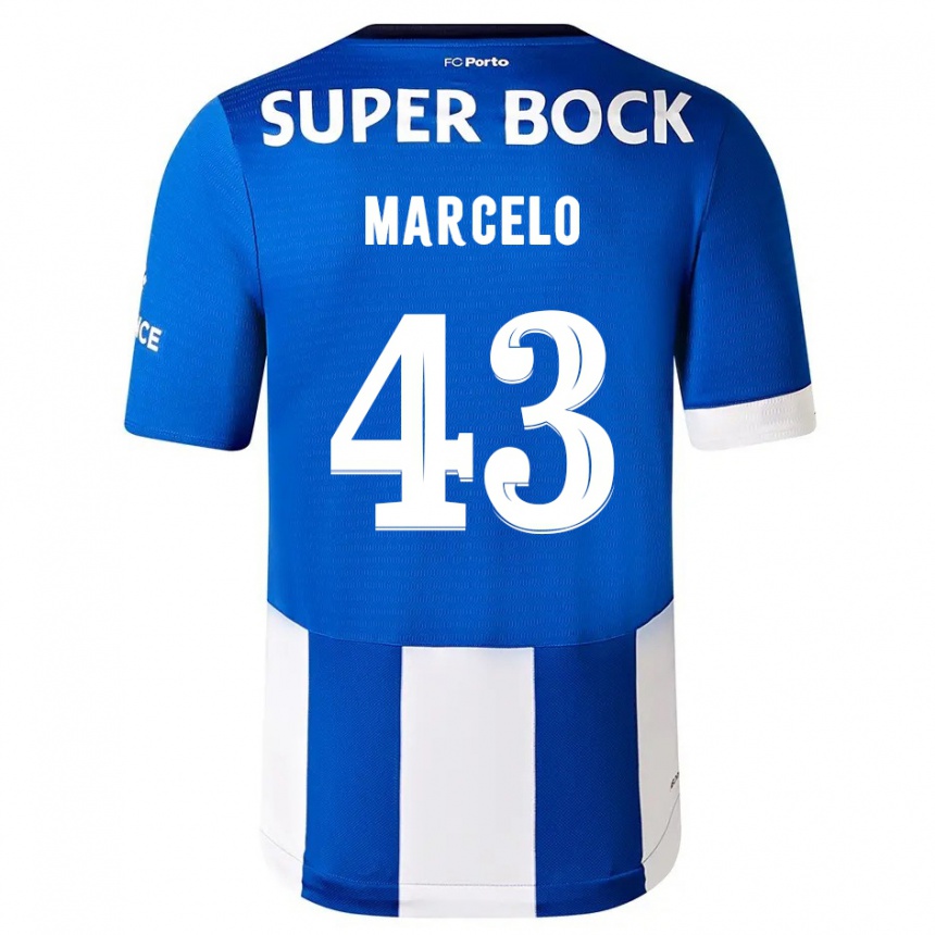 Hombre Fútbol Camiseta Joao Marcelo #43 Azul Blanco 1ª Equipación 2023/24