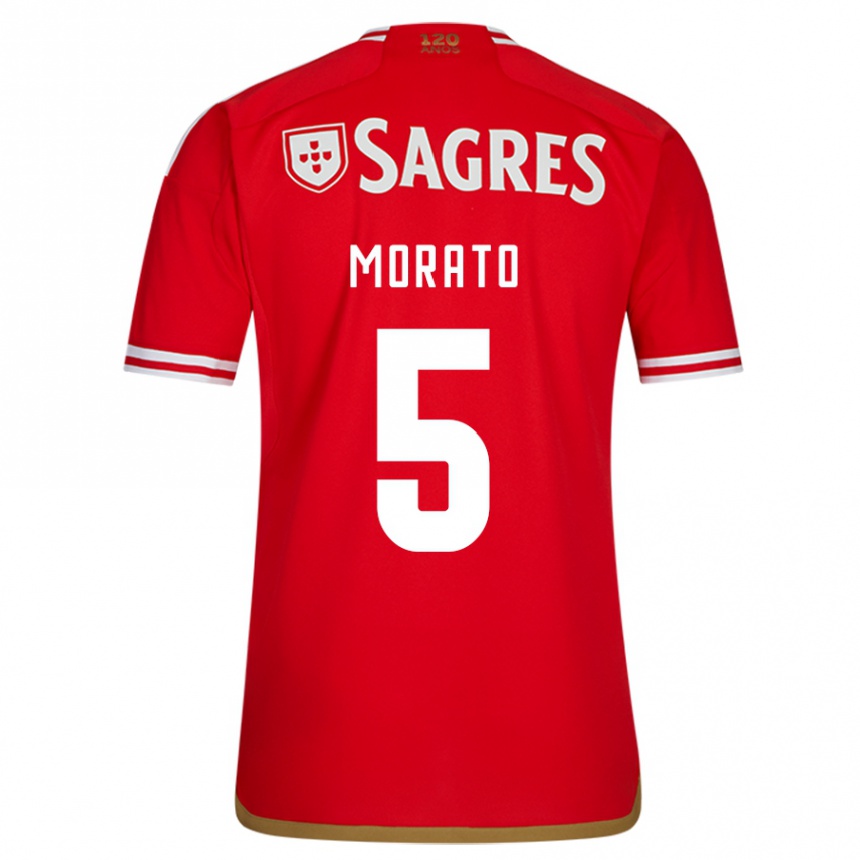 Hombre Fútbol Camiseta Morato #5 Rojo 1ª Equipación 2023/24