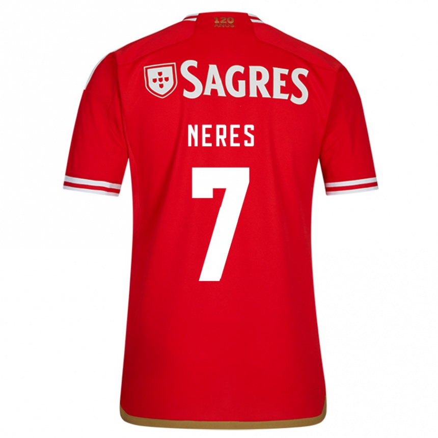 Hombre Fútbol Camiseta David Neres #7 Rojo 1ª Equipación 2023/24