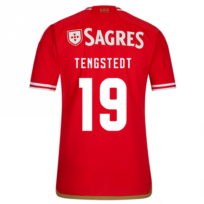 Hombre Fútbol Camiseta Casper Tengstedt #19 Rojo 1ª Equipación 2023/24