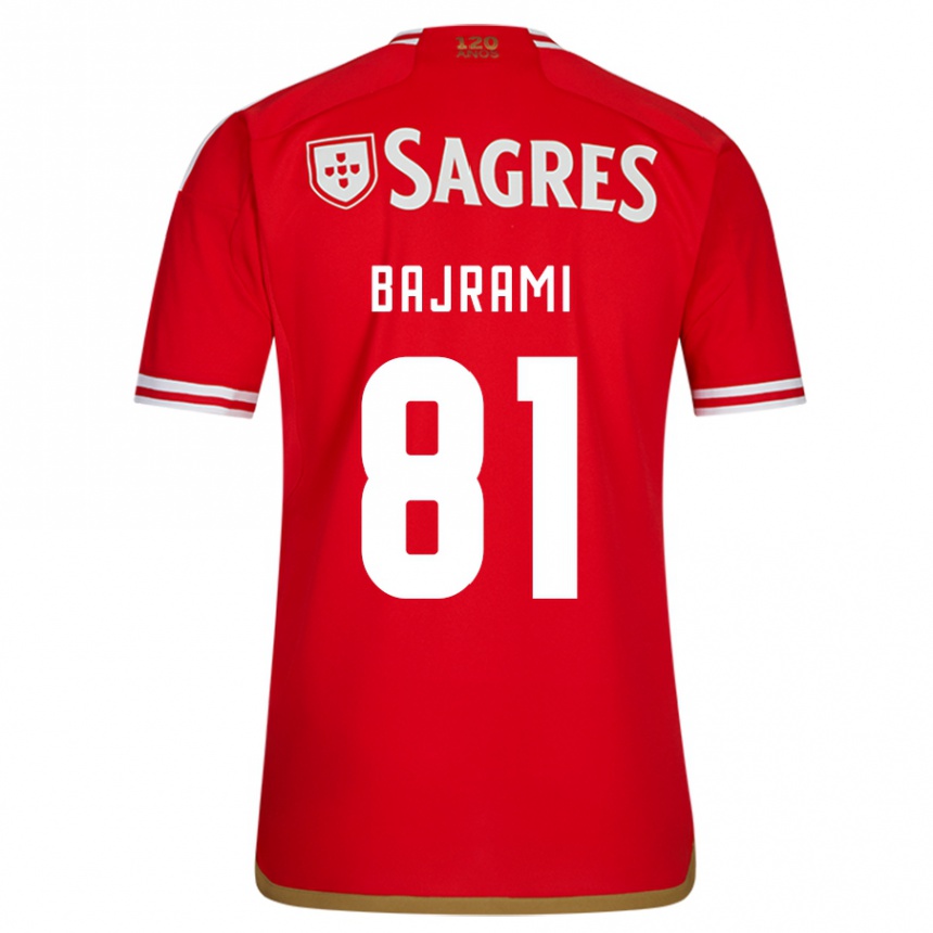 Hombre Fútbol Camiseta Adrian Bajrami #81 Rojo 1ª Equipación 2023/24