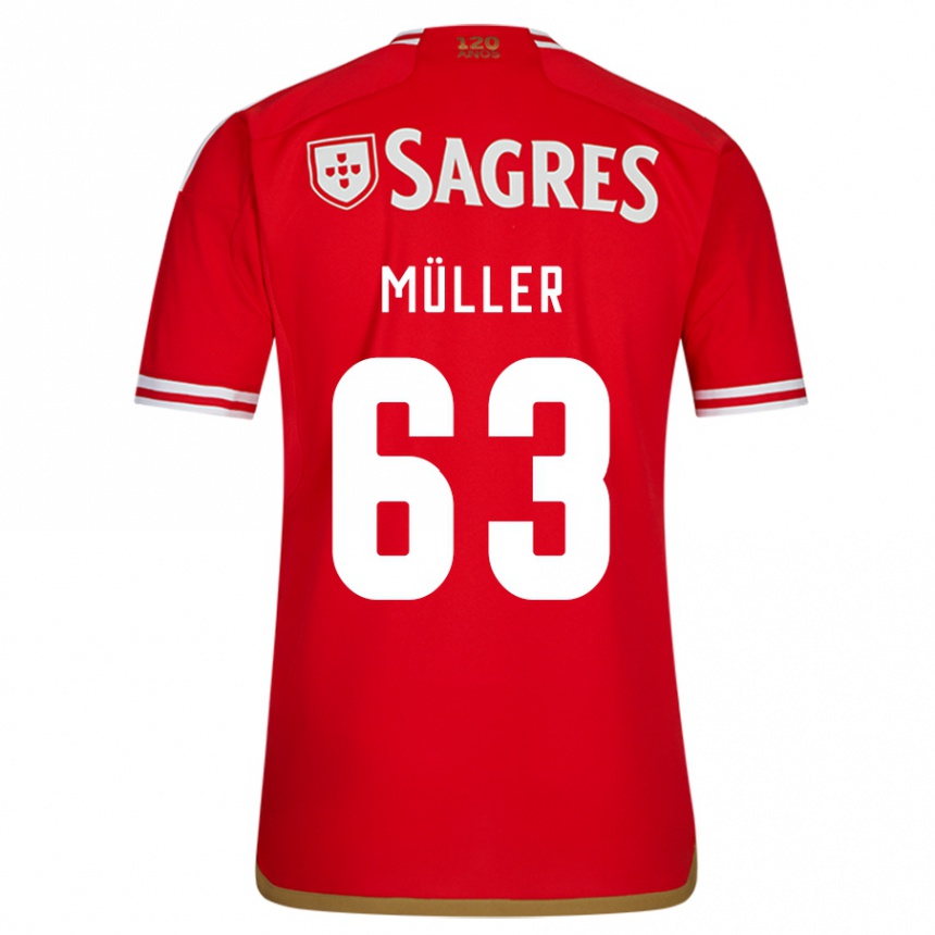 Hombre Fútbol Camiseta José Müller #63 Rojo 1ª Equipación 2023/24