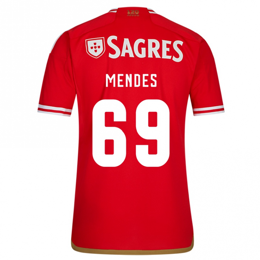 Hombre Fútbol Camiseta Vladimir Mendes #69 Rojo 1ª Equipación 2023/24