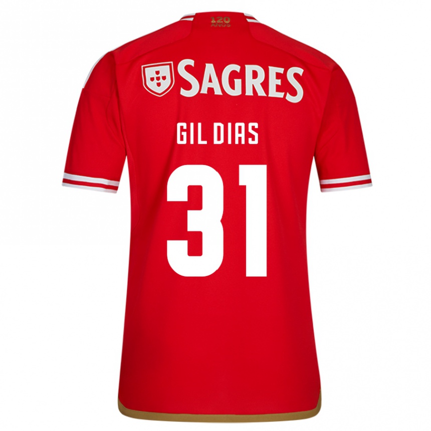 Hombre Fútbol Camiseta Gil Dias #31 Rojo 1ª Equipación 2023/24